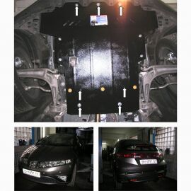 Kolchuga Защита двигателя, КПП и радиатора на Honda Civic VIII '06-11 хэтчбек