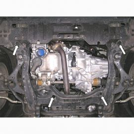 Kolchuga Защита двигателя, КПП и радиатора на Honda Civic VIII '06-11 седан (ZiPoFlex-оцинковка)