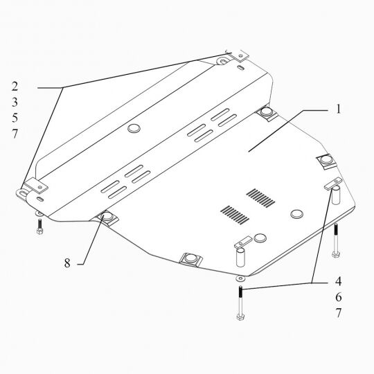 Kolchuga Защита двигателя, КПП и радиатора на Honda FR-V '04-09 (V-1,8i) Kolchuga Защита двигателя, КПП и радиатора на Honda FR-V '04-09 (V-1,8i)