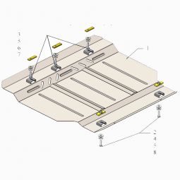 Kolchuga Защита двигателя, КПП и радиатора на Honda HR-V II '13-