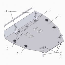 Kolchuga Защита двигателя, КПП и радиатора на Honda Pilot II '08-12
