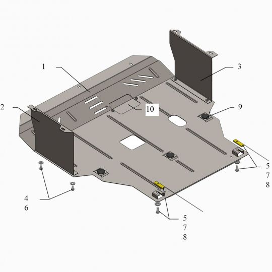 Kolchuga Защита двигателя и КПП на Hyundai Elantra V '10-14 (ZiPoFlex-оцинковка) Kolchuga Защита двигателя и КПП на Hyundai Elantra V '10-14 (ZiPoFlex-оцинковка)