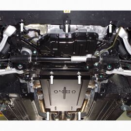 Kolchuga Защита двигателя и КПП на Hyundai Equus II '13- (ZiPoFlex-оцинковка)