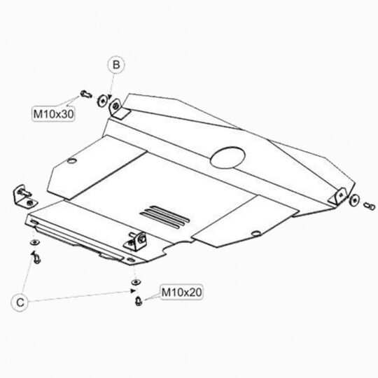 Kolchuga Защита двигателя, КПП и радиатора на Hyundai Accent II '00-05 Kolchuga Защита двигателя, КПП и радиатора на Hyundai Accent II '00-05