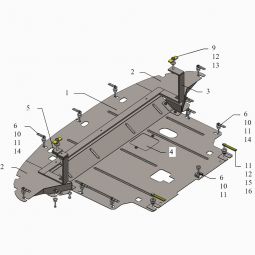 Kolchuga Защита двигателя, КПП и радиатора на Hyundai Creta '14-