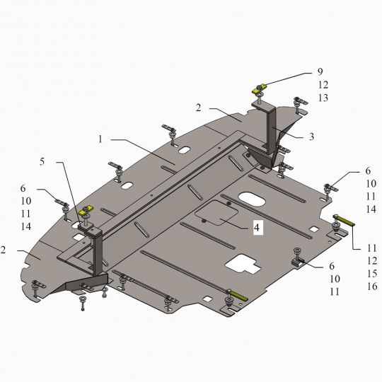 Kolchuga Защита двигателя, КПП и радиатора на Hyundai Creta '14- (ZiPoFlex-оцинковка) Kolchuga Защита двигателя, КПП и радиатора на Hyundai Creta '14- (ZiPoFlex-оцинковка)