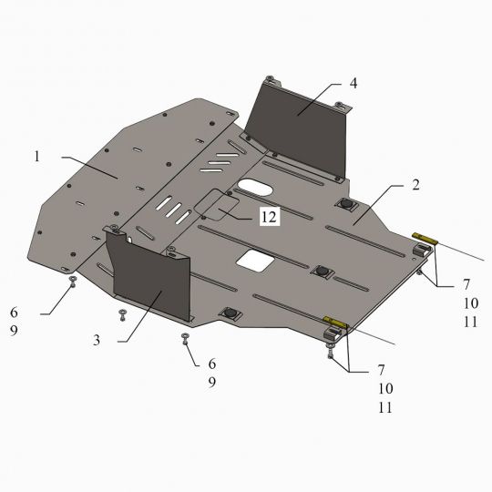 Kolchuga Защита двигателя, КПП и радиатора на Hyundai Elantra V '14- (ZiPoFlex-оцинковка) Kolchuga Защита двигателя, КПП и радиатора на Hyundai Elantra V '14- (ZiPoFlex-оцинковка)