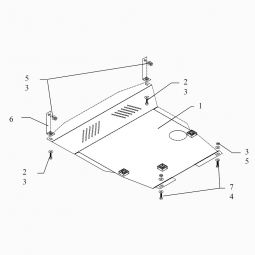 Kolchuga Защита двигателя, КПП и радиатора на Hyundai Getz '02-09