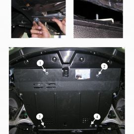 Kolchuga Защита двигателя, КПП и радиатора на Hyundai Grandeur (TG) IV '05-11