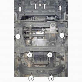 Kolchuga Защита двигателя, КПП и радиатора на Hyundai H-1 II '08-