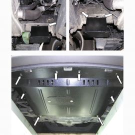 Kolchuga Защита двигателя, КПП и радиатора на Hyundai H-1 II '08-18 (2,5D)