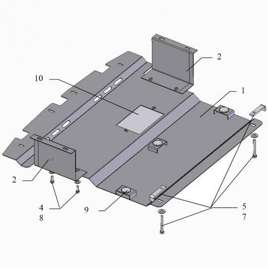 Kolchuga Защита двигателя, КПП и радиатора на Hyundai H-1 II '08-18 (2,5D) Kolchuga Защита двигателя, КПП и радиатора на Hyundai H-1 II '08-18 (2,5D)