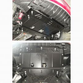 Kolchuga Защита двигателя, КПП и радиатора на Hyundai i30 II '11-15 (дизель) (ZiPoFlex-оцинковка)