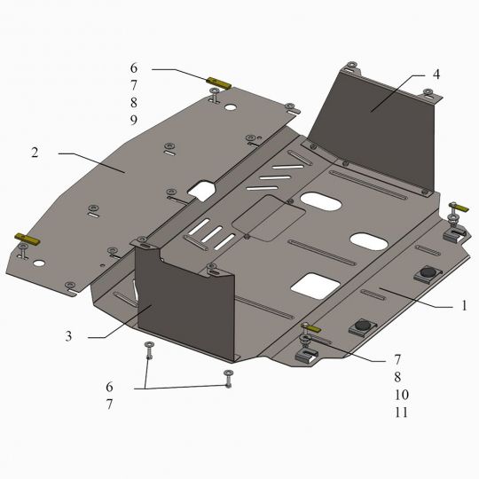 Kolchuga Защита двигателя, КПП и радиатора на Hyundai i30 III '16-17 (V-1,6) (ZiPoFlex-оцинковка) Kolchuga Защита двигателя, КПП и радиатора на Hyundai i30 III '16-17 (V-1,6) (ZiPoFlex-оцинковка)