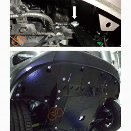 Kolchuga Защита двигателя, КПП и радиатора на Hyundai i30 III '17- (V-1,6TGDI; 1,4T) (ZiPoFlex-оцинковка)