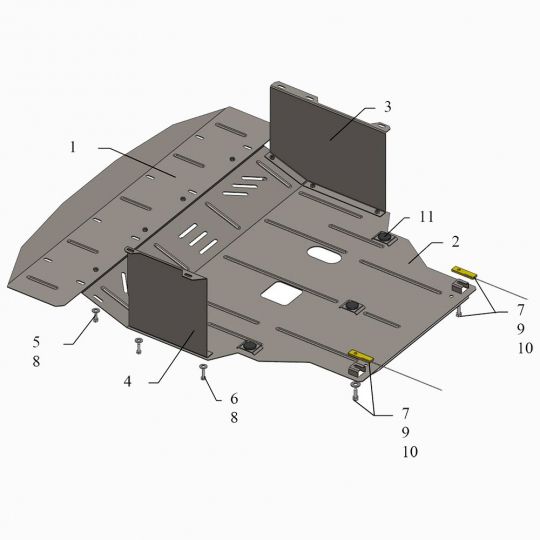 Kolchuga Защита двигателя, КПП и радиатора на Hyundai i40 '11- (V-1,7 CRDI) Kolchuga Защита двигателя, КПП и радиатора на Hyundai i40 '11- (V-1,7 CRDI)