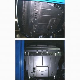 Kolchuga Защита двигателя, КПП и радиатора на Hyundai ix35 I '10-17 (дизель) (ZiPoFlex)