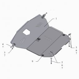 Kolchuga Защита двигателя, КПП и радиатора на Hyundai Matrix '01-10