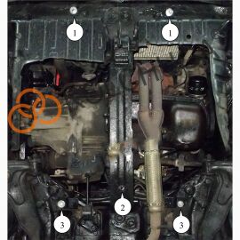 Kolchuga Защита двигателя, КПП и радиатора на Hyundai Pony IV '89-94