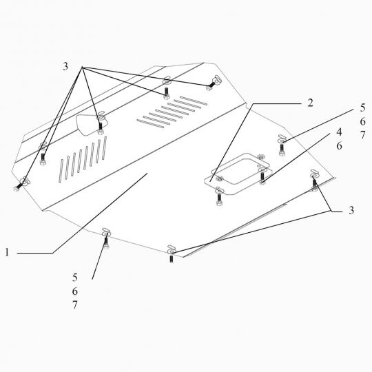 Kolchuga Защита двигателя, КПП и радиатора на Hyundai Santa Fe I '01-06 Kolchuga Защита двигателя, КПП и радиатора на Hyundai Santa Fe I '01-06