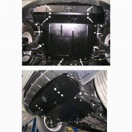 Kolchuga Защита двигателя, КПП и радиатора на Hyundai Santa Fe II '06-12 (ZiPoFlex)