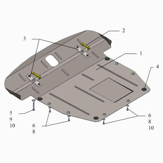 Kolchuga Защита двигателя, КПП и радиатора на Hyundai Santa Fe II '06-12 (ZiPoFlex) Kolchuga Защита двигателя, КПП и радиатора на Hyundai Santa Fe II '06-12 (ZiPoFlex)