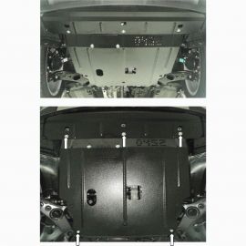 Kolchuga Защита двигателя, КПП и радиатора на Hyundai Santa Fe III '12-18 (V-2,2D) (ZiPoFlex-оцинковка)