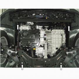 Kolchuga Защита двигателя, КПП и радиатора на Hyundai Santa Fe III '12-18 (V-2,4) (ZiPoFlex-оцинковка)