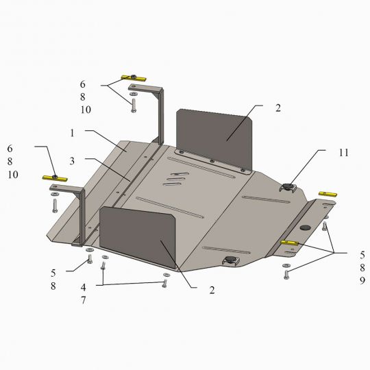 Kolchuga Защита двигателя, КПП и радиатора на Hyundai Sonata VI (YF) '09-14 (подрамник, как знак бесконечности) (ZiPoFlex-оцинковка) Kolchuga Защита двигателя, КПП и радиатора на Hyundai Sonata VI (YF) '09-14 (подрамник, как знак бесконечности) (ZiPoFlex-оцинковка)