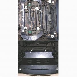 Kolchuga Защита двигателя, КПП и радиатора на Hyundai Terracan '01-07