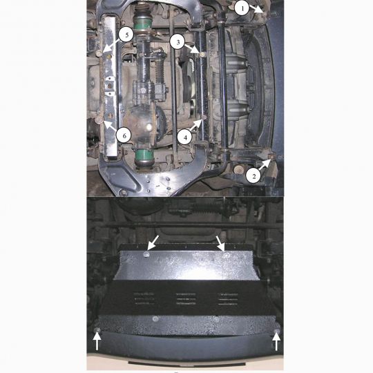 Kolchuga Защита двигателя, КПП и радиатора на Hyundai Terracan '01-07 Kolchuga Защита двигателя, КПП и радиатора на Hyundai Terracan '01-07