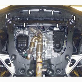 Kolchuga Защита двигателя, КПП и радиатора на Infiniti QX60 '12- (ZiPoFlex)