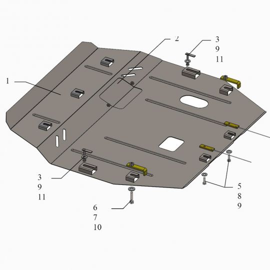 Kolchuga Защита двигателя, КПП и радиатора на JAC S3 '14- (ZiPoFlex-оцинковка) Kolchuga Защита двигателя, КПП и радиатора на JAC S3 '14- (ZiPoFlex-оцинковка)