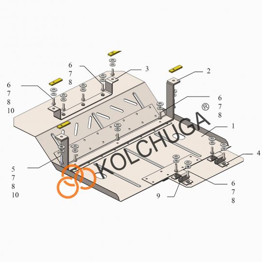 Kolchuga Защита радиатора на JAC N56 '14- Kolchuga Защита радиатора на JAC N56 '14-