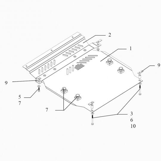 Kolchuga Защита двигателя, КПП и радиатора на Jaguar X-Type '01-09 Kolchuga Защита двигателя, КПП и радиатора на Jaguar X-Type '01-09