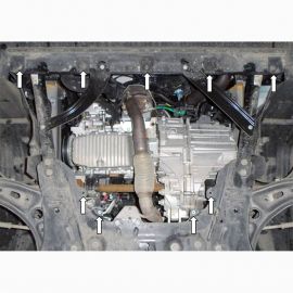 Kolchuga Защита двигателя и КПП на Jeep Renegade '14- (1,4i turbo; 1,6)