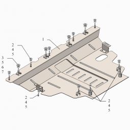 Kolchuga Защита двигателя и КПП на Jeep Renegade '14-