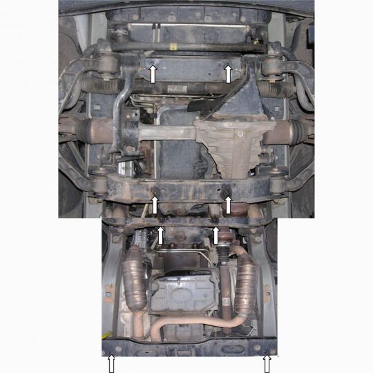 Kolchuga Защита двигателя, КПП, радиатора и редуктора на Jeep Cherokee KJ '01-08 Kolchuga Защита двигателя, КПП, радиатора и редуктора на Jeep Cherokee KJ '01-08