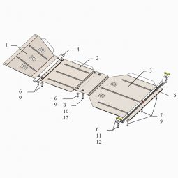 Kolchuga Защита двигателя, КПП, радиатора и редуктора на Jeep Commander '05-10 (ZiPoFlex-оцинковка)