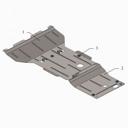 Kolchuga Защита двигателя, КПП, радиатора и редуктора на Jeep Grand Cherokee WK2 '10-