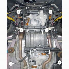 Kolchuga Защита двигателя, КПП и раздатки на Jeep Grand Cherokee WK2 '13- (АКПП)