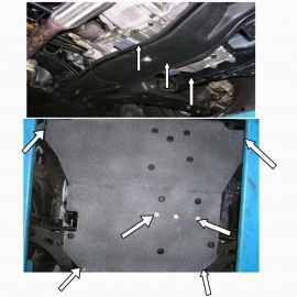 Kolchuga Защита двигателя, КПП и радиатора на Kia Carens II '02-06