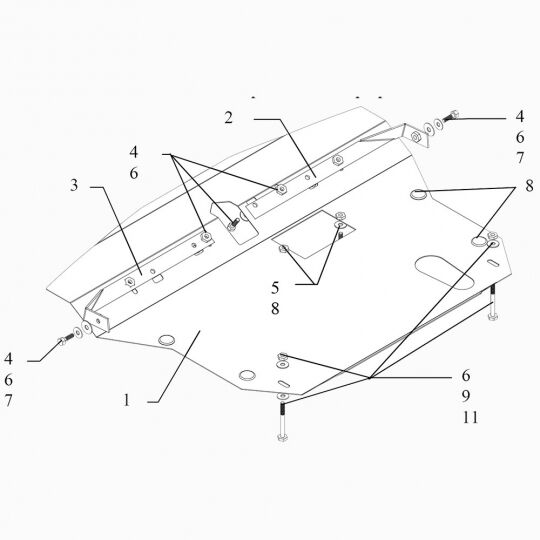 Kolchuga Защита двигателя, КПП и радиатора на Kia Carens III '06-12