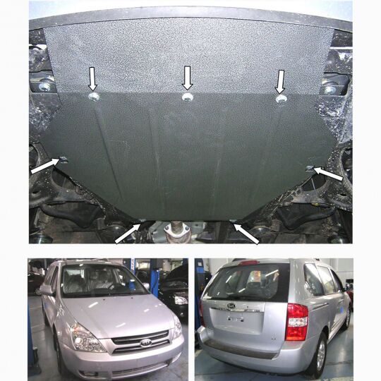 Kolchuga Защита двигателя, КПП и радиатора на Kia Carnival II '06- ZiPoFlex® Kolchuga Защита двигателя, КПП и радиатора на Kia Carnival II '06- ZiPoFlex®