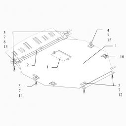 Kolchuga Защита двигателя, КПП и радиатора на Kia Carnival II '06- ZiPoFlex&reg;