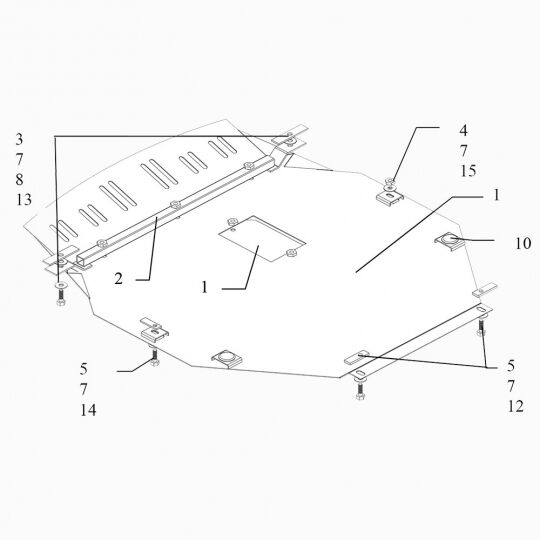 Kolchuga Защита двигателя, КПП и радиатора на Kia Carnival II '06- ZiPoFlex® Kolchuga Защита двигателя, КПП и радиатора на Kia Carnival II '06- ZiPoFlex®