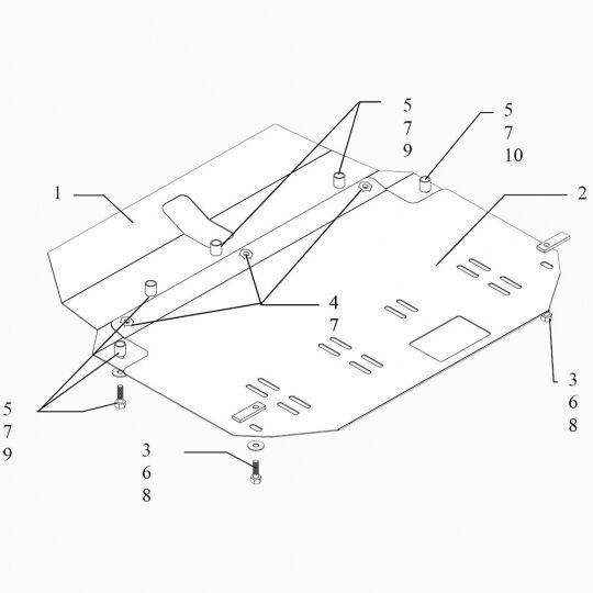 Kolchuga Защита двигателя, КПП и радиатора на Kia C'eed I '06-12