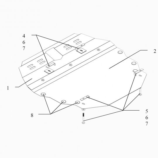 Kolchuga Защита двигателя, КПП и радиатора на Kia Cerato I '04-08 (ZiPoFlex-оцинковка)