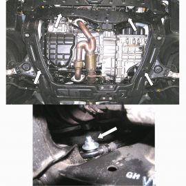 Kolchuga Защита двигателя, КПП и радиатора на Kia Opirus '03-10