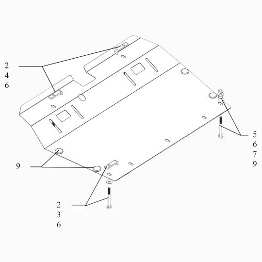 Kolchuga Защита двигателя, КПП и радиатора на Kia Opirus '03-10 Kolchuga Защита двигателя, КПП и радиатора на Kia Opirus '03-10